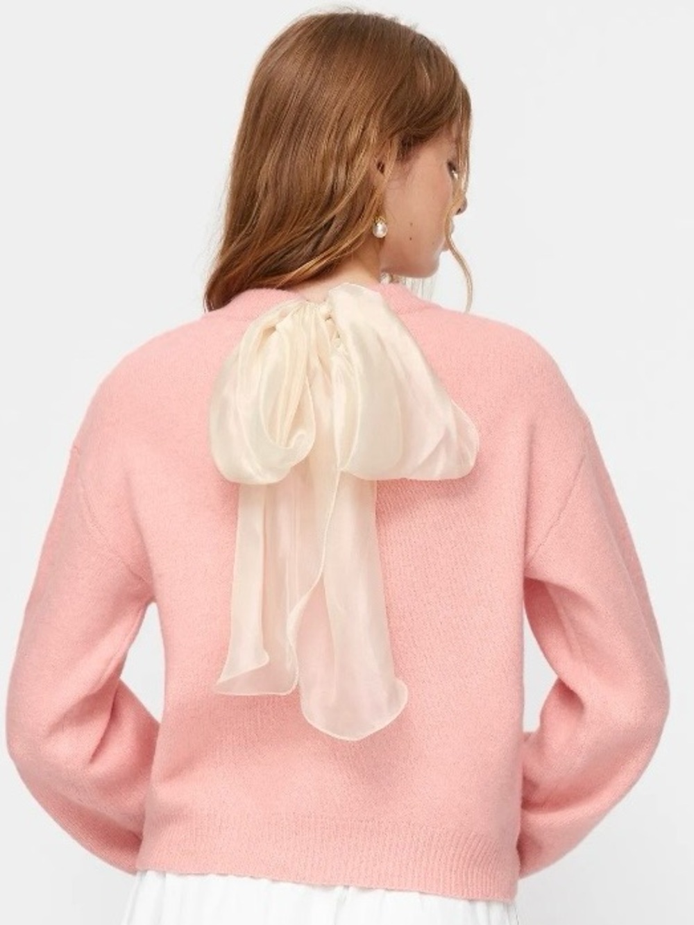 NWT - Cider Pink Heather Sweater w. Bow Tie